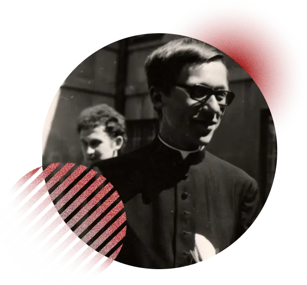 Zdjęcie ks. Romana Trzcińskiego z młodości